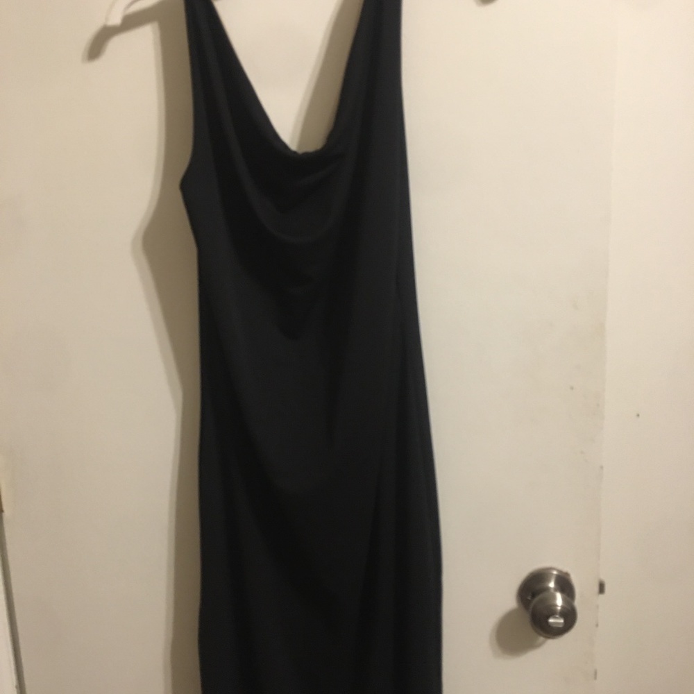 Reversible black/beige dress